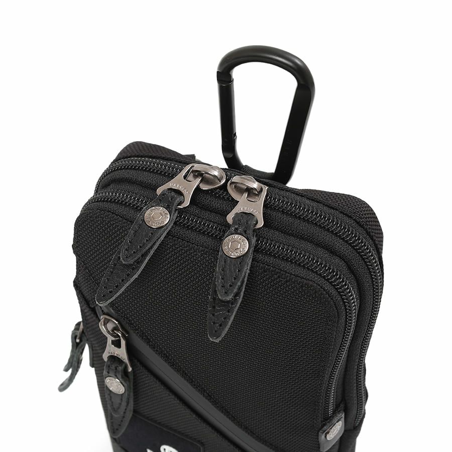 DOUBLES BLACK 2wayミニショルダー バリスティックナイロン×マットターポリン×牛革 JNB-3320