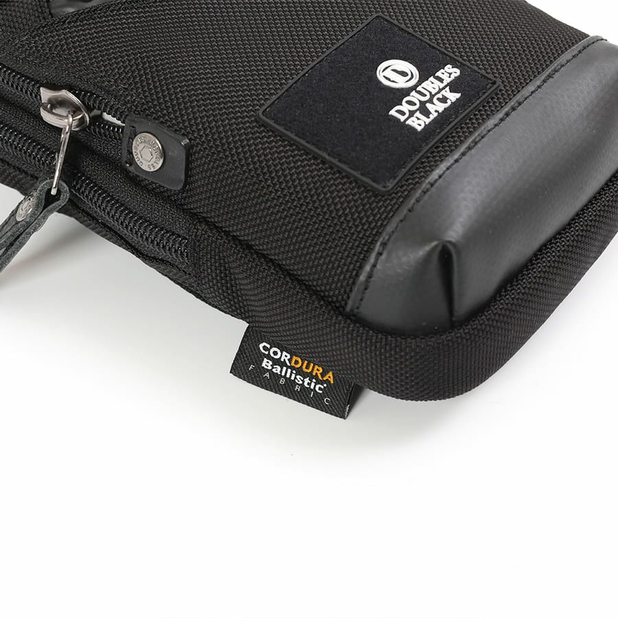 DOUBLES BLACK 2wayミニショルダー バリスティックナイロン×マットターポリン×牛革 JNB-3320