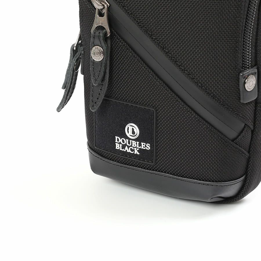 DOUBLES BLACK 2wayミニショルダー バリスティックナイロン×マットターポリン×牛革 JNB-3320