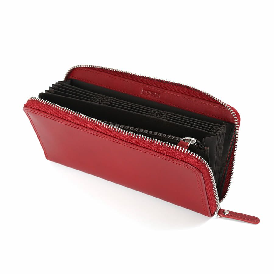 DOUBLES ラウンドファスナー長財布 イタリアン牛革 XAL-7673