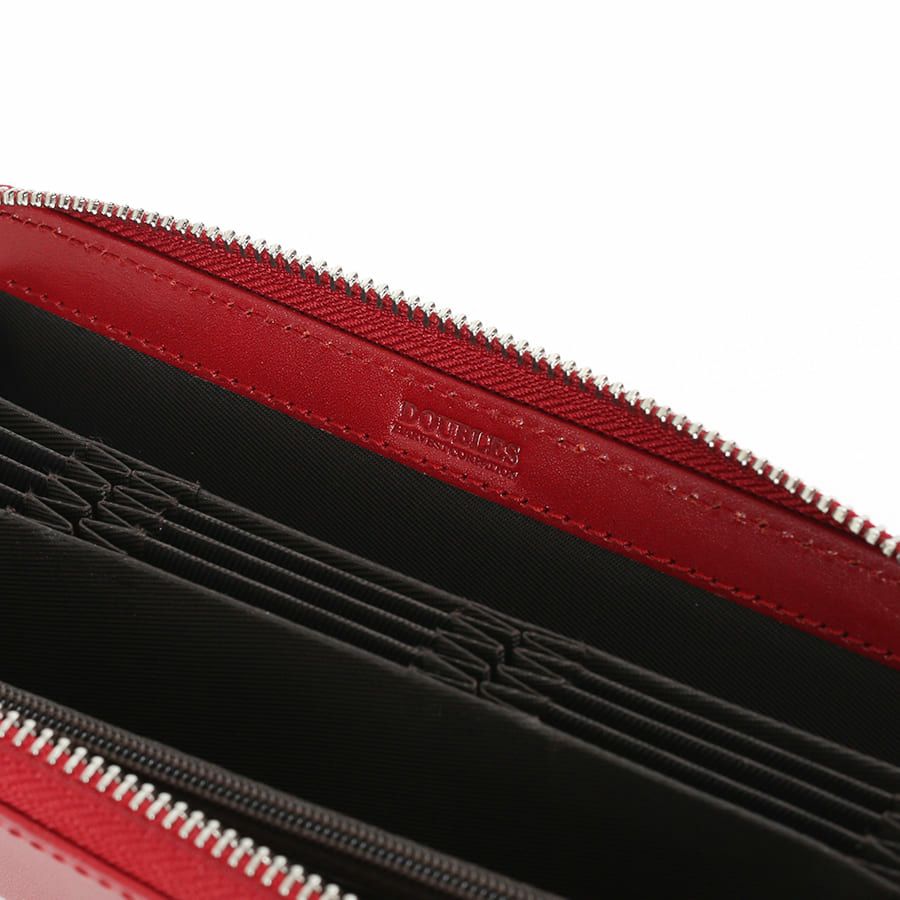 DOUBLES ラウンドファスナー長財布 イタリアン牛革 XAL-7673