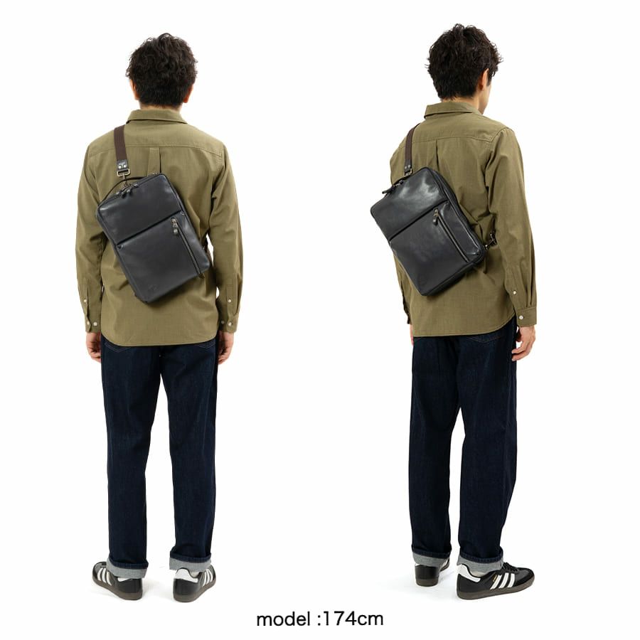 DOUBLES 3WAYリュックサック 牛革×ポリエステル KWW-1346