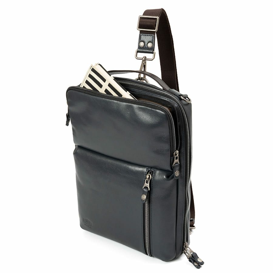 DOUBLES 3WAYリュックサック 牛革×ポリエステル KWW-1346