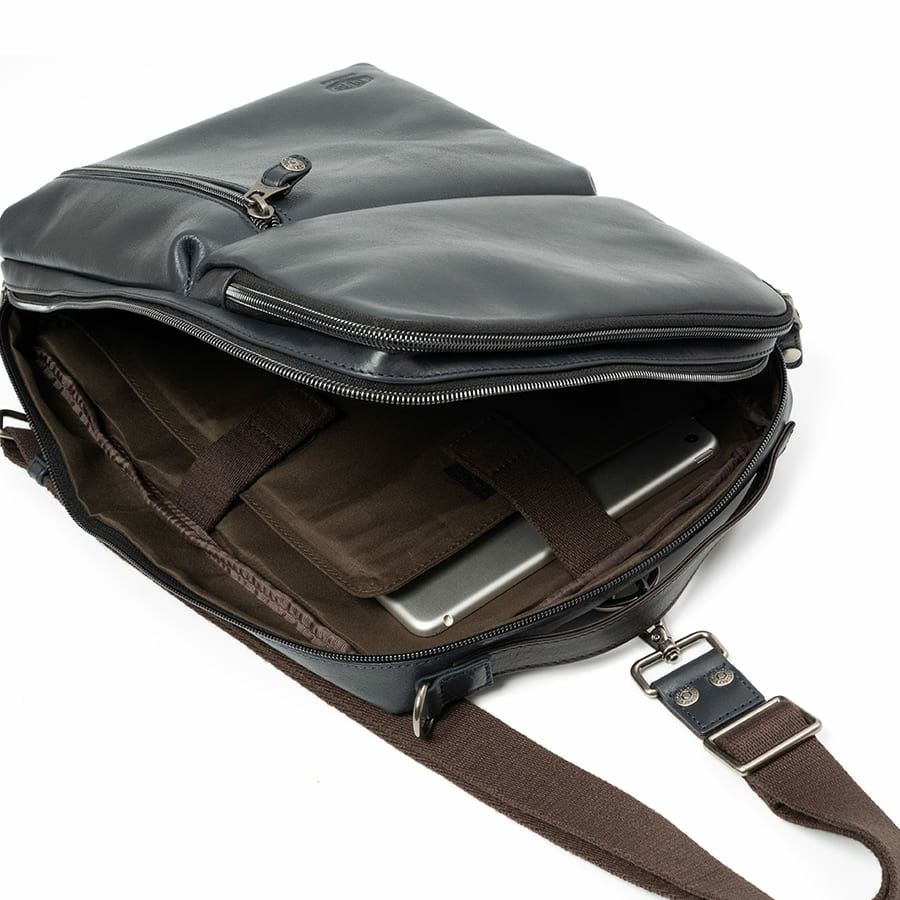 DOUBLES 3WAYリュックサック 牛革×ポリエステル KWW-1346