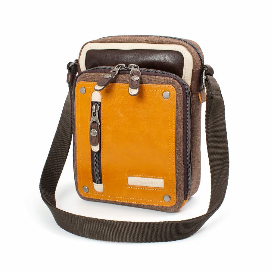 MOUSTACHE 縦型ミニショルダーバッグ シュリンク合皮×マット合皮×杢調ポリ JEX-4331