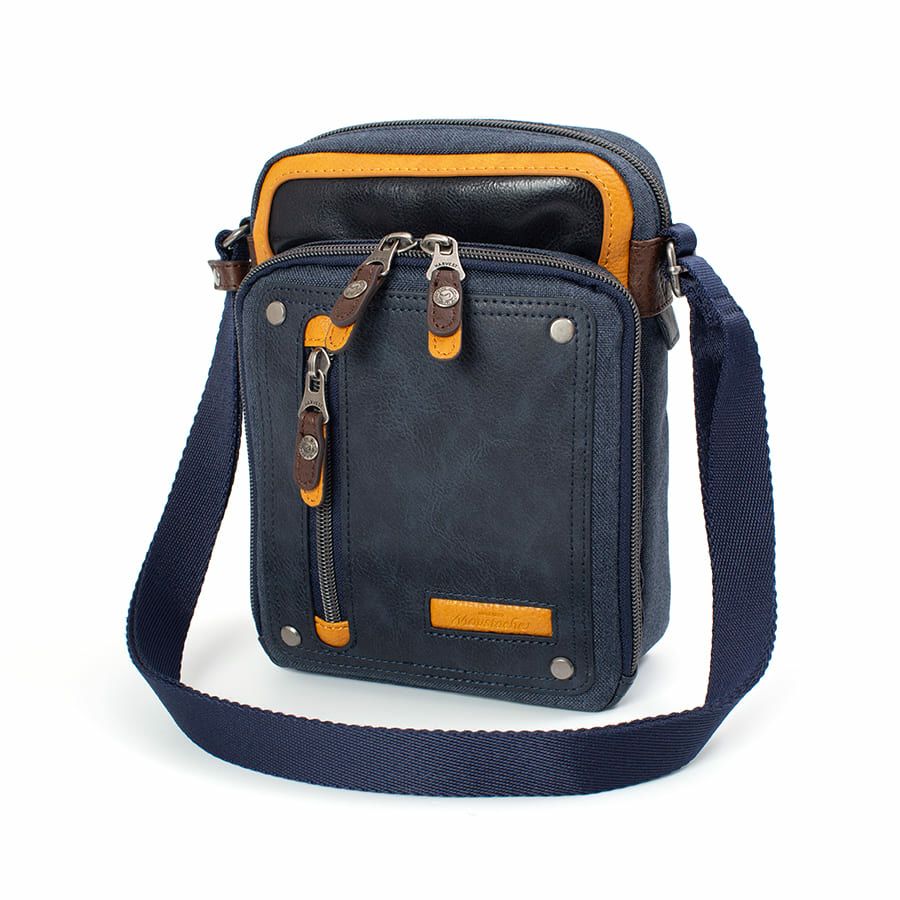 MOUSTACHE 縦型ミニショルダーバッグ シュリンク合皮×マット合皮×杢調ポリ JEX-4331