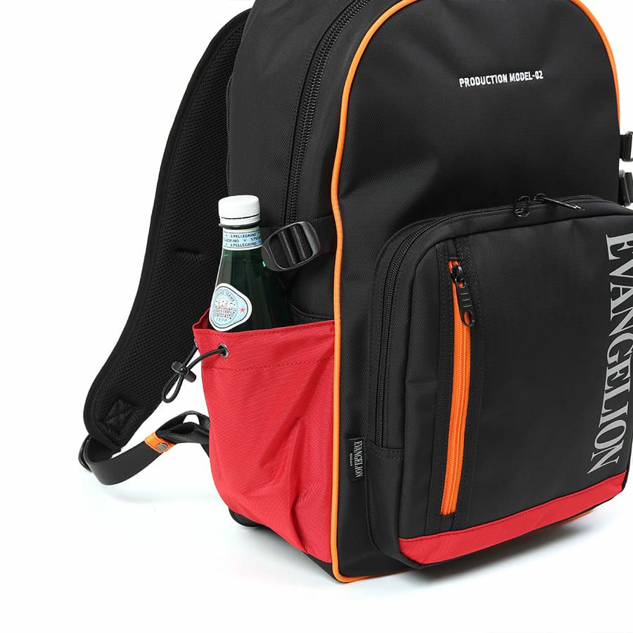 エヴァンゲリオンコラボ】 MOUSTACHE マチ拡張 ラウンドリュックサック 24-30L ポリエステル MEV-4008
