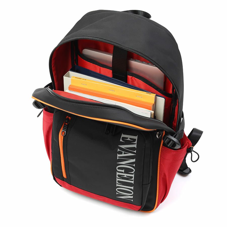 エヴァンゲリオンコラボ】 MOUSTACHE マチ拡張 ラウンドリュックサック 24-30L ポリエステル MEV-4008