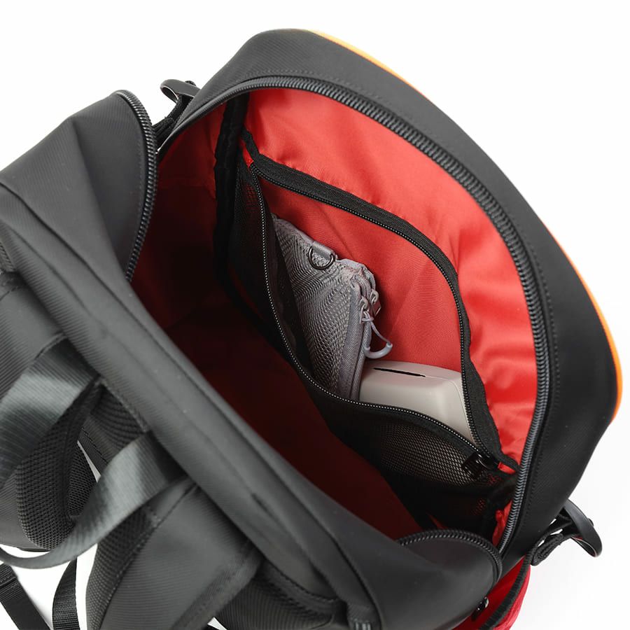 エヴァンゲリオンコラボ】 MOUSTACHE マチ拡張 ラウンドリュックサック 24-30L ポリエステル MEV-4008